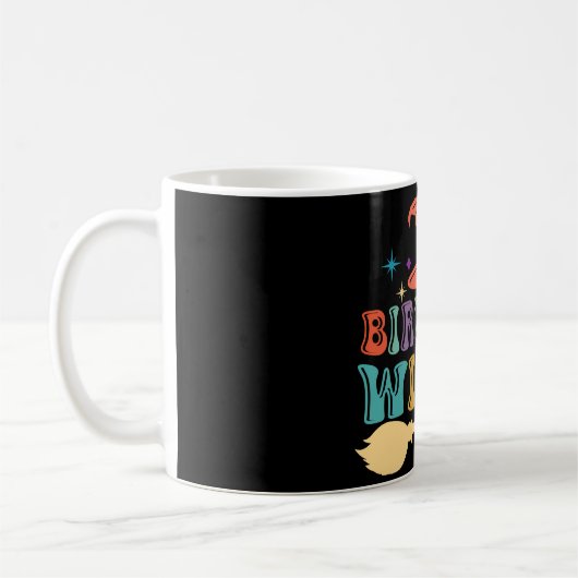 Mug Joyeux Halloween- Anniversaire sorcière (Gauche)
