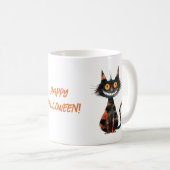 Mug Joyeux Halloween Câble noir effrayant café café ca (Devant droit)