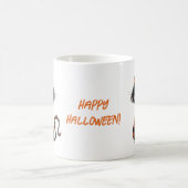 Mug Joyeux Halloween Câble noir effrayant café café ca (Centre)