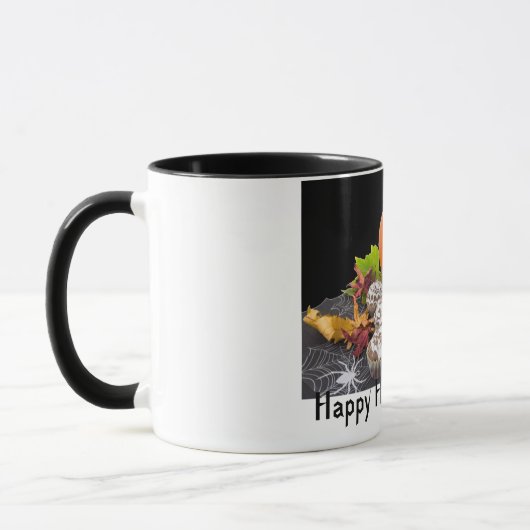 Mug Joyeux Halloween ! Café citrouille & Cupcakes (Gauche)