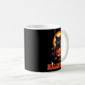 Mug Joyeux Halloween Chat Noir Chat Effrayant Citrouil (Devant droit)