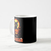 Mug Joyeux Halloween Chat Noir Chat Effrayant Citrouil (Devant gauche)