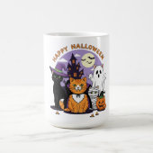 Mug Joyeux Halloween Chats-Éffrayant mignon Feline Tee (Centre)