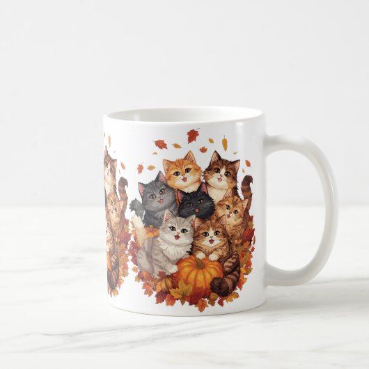 Mug Joyeux Halloween Chats et Citrouilles (Droite)