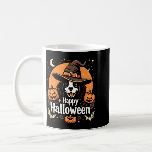 Mug Joyeux Halloween Chien Manches Longues (Gauche)