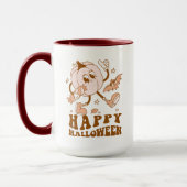 Mug Joyeux Halloween| Citrouille de points de Polka ré (Gauche)