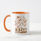 Mug Joyeux Halloween| Citrouille de points de Polka ré (Gauche)