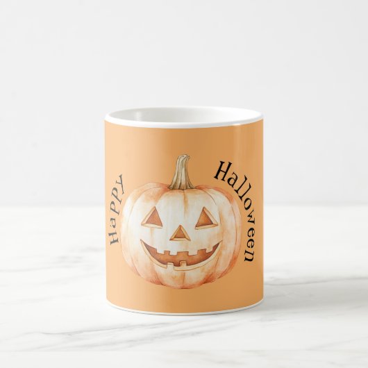 Mug Joyeux Halloween Citrouille Orange (Centre)
