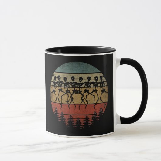 MUG JOYEUX HALLOWEEN DANSE DE SQUELETTE (Droite)