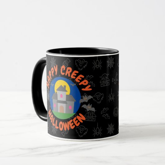 Mug Joyeux Halloween déplaisant - Enfants (Devant gauche)