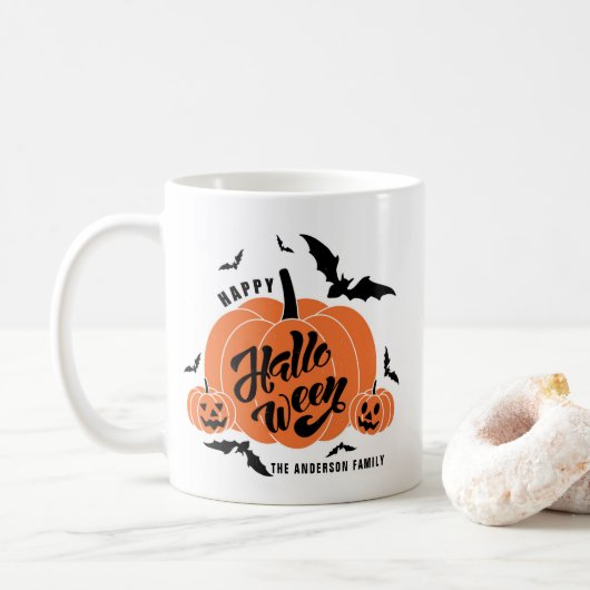 Mug Joyeux Halloween des Citrouilles Éffrayants (Avec donut)