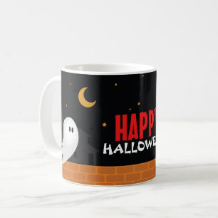 Mug Joyeux Halloween drôle de ville fantôme de dessin 