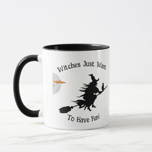 Mug Joyeux Halloween Drôle Sayings sorcières Chambres (Gauche)