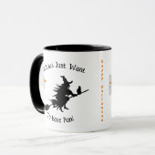 Mug Joyeux Halloween Drôle Sayings sorcières Chambres (Devant gauche)