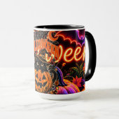 Mug Joyeux Halloween et BOU (Devant droit)