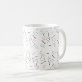 Mug Joyeux Halloween Ghost Candy main Lettering Doodle (Devant droit)