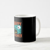 Mug Joyeux Halloween Maison Hantée Design de Sorcière (Devant droit)