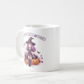 Mug Joyeux Halloween Sorcière Violette Citrouilles & C (Devant gauche)