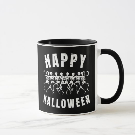 MUG JOYEUX HALLOWEEN SQUELETTES DANSEURS (Droite)