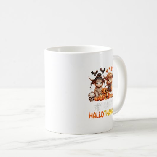 Mug Joyeux Halloween Thanksgiving Christmas Highland C (Devant droit)