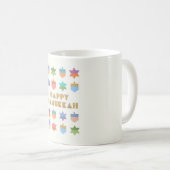 Mug Joyeux Hanoukka Dreidels and Stars (Devant droit)
