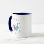 Mug Joyeux Hanoukka Floral Dreidel (Devant gauche)