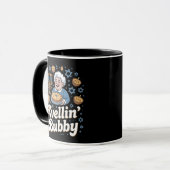 Mug Joyeux Hanoukka Funny Juif Vacances Kvellin Bubby (Devant gauche)