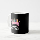 Mug Joyeux Hanukkah chien teckel (Devant gauche)