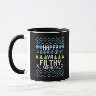 Mug Joyeux Hanukkah Espèce de Sale Schmuck Sweat Juif