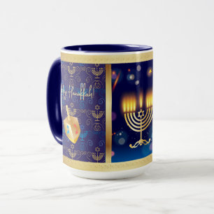 Mug Joyeux Hanukkah Fête Juive Personnalisée