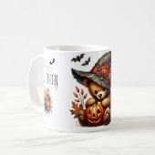 Mug Joyeux Helloween Ourson Sorcier Mignon Vacances (Devant gauche)