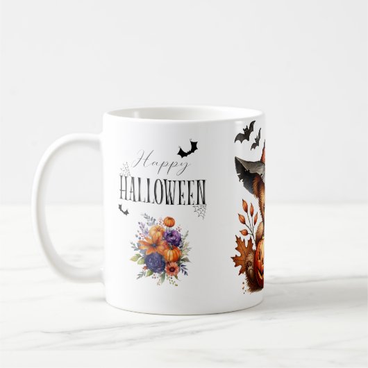 Mug Joyeux Helloween Ourson Sorcier Mignon Vacances (Gauche)