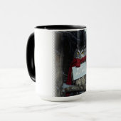 Mug Joyeux Hibou de Noël Dark Academia (Devant gauche)