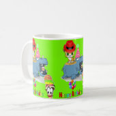 Mug Joyeux hippopotame d'anniversaire (Devant gauche)