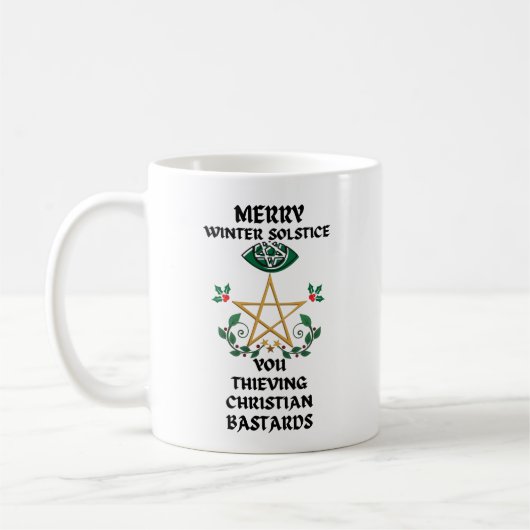 Mug Joyeux hiver Solstice vous volez Christian (Gauche)