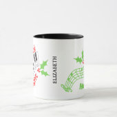 Mug Joyeux Ho Ho Pianiste Musicien Noël (Centre)