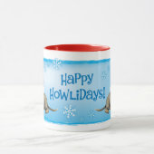 Mug Joyeux Howlidays À poils durs Dachshund (Centre)