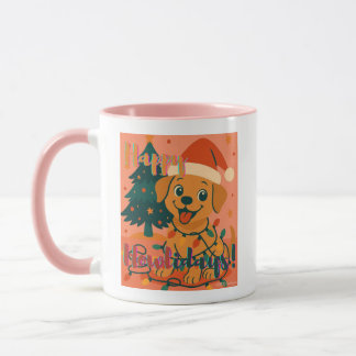 Mug Joyeux Howlidays ! Chien mignon et drôle