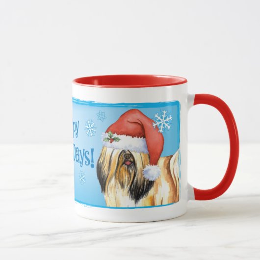Mug Joyeux Howlidays Lhasa Apso (Droite)