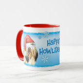 Mug Joyeux Howlidays Lhasa Apso (Devant gauche)