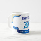 Mug Joyeux Israel Independence Day Blue Star de David (Devant gauche)