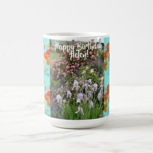 Mug Joyeux Jardin d'anniversaire Orange Poppy Womans N (Centre)