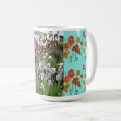 Mug Joyeux Jardin d'anniversaire Orange Poppy Womans N (Devant droit)