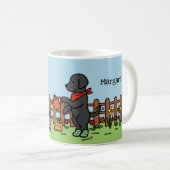 Mug Joyeux jardinier Black Labrador personnalisé (Devant droit)