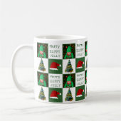 Mug Joyeux Jolly Arbre de Noël Santa Hat Famille Photo (Gauche)