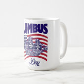 Mug Joyeux Jour de la Colomb en Amérique (Devant droit)