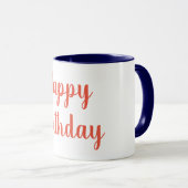 Mug Joyeux Jour de la couleur orange (Devant droit)