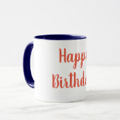 Mug Joyeux Jour de la couleur orange (Devant gauche)