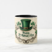 Mug Joyeux jour de la Saint-Patrick, motif de trèfle (Centre)