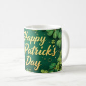 Mug Joyeux jour de la Saint-Patrick, motif de trèfle (Devant droit)